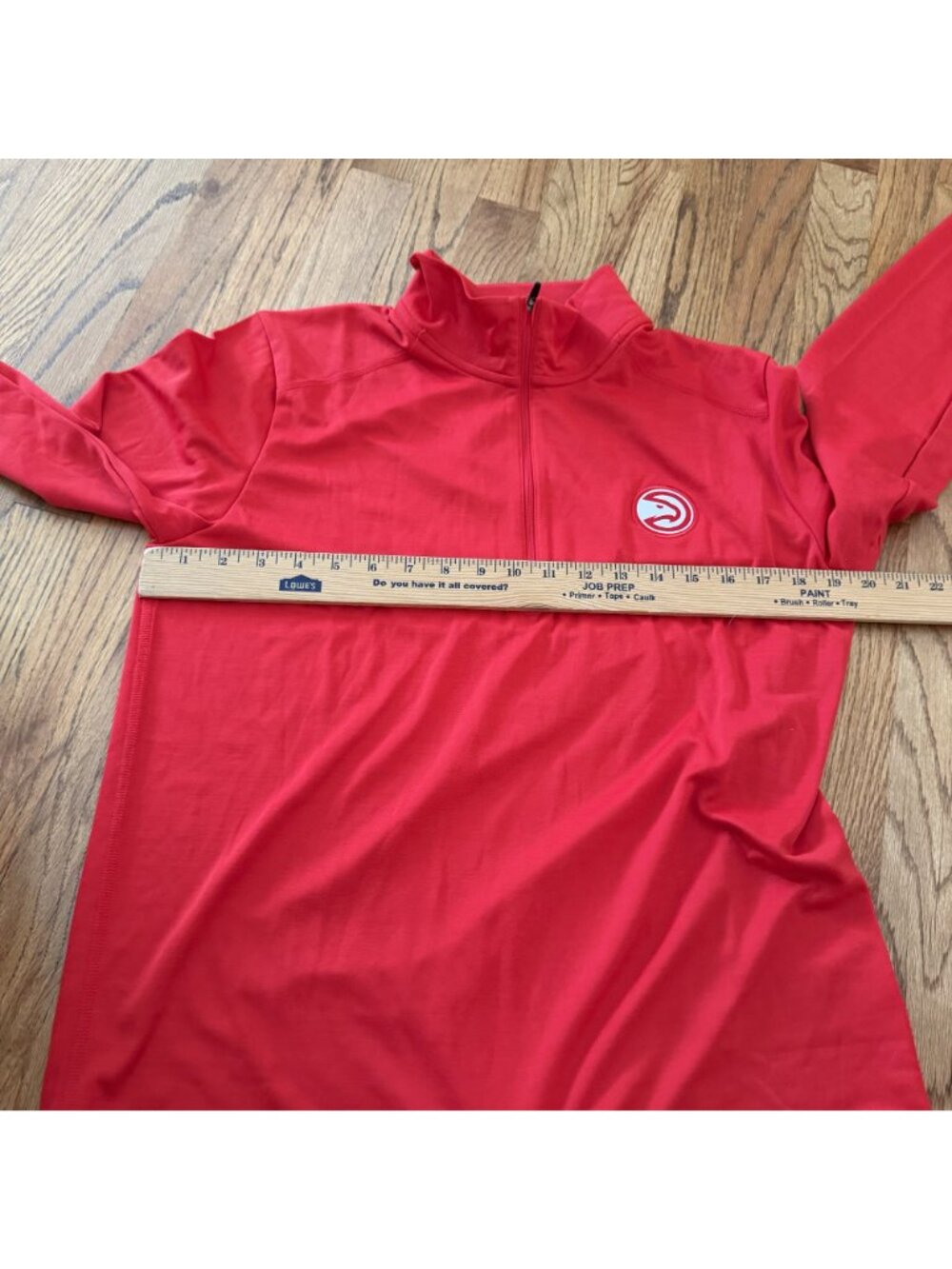 Nike Mens 3/4 Zip Red Hawks Long Sleeve Shirt Medium - Picture 3 of 7